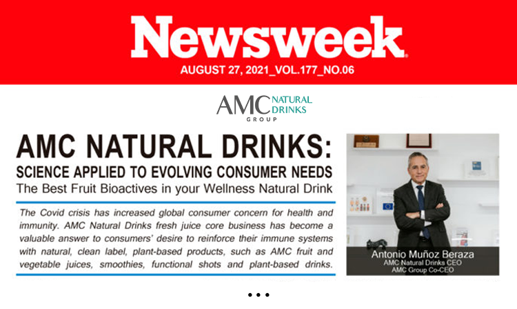 AMC Natural Drinks, en el último número de la revista Newsweek